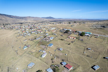 Drone images of rural villages in South Africa