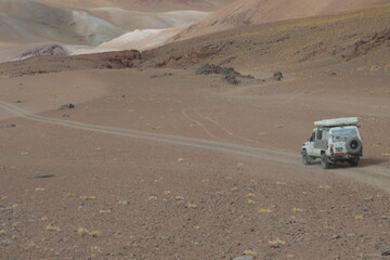 Desert Road in amazing landscape