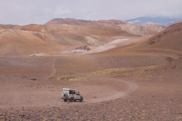 Obraz na płótnie Canvas Desert Road in amazing landscape
