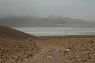 Desert Road in amazing landscape