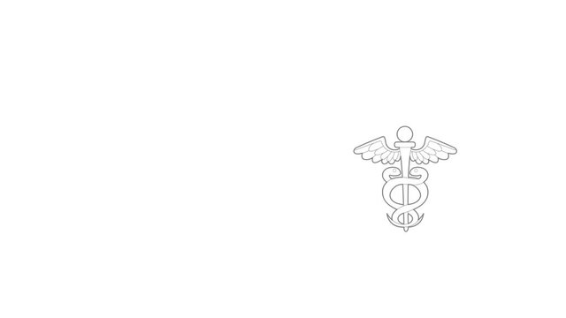 Sign medicine icon animation best outline object on white background