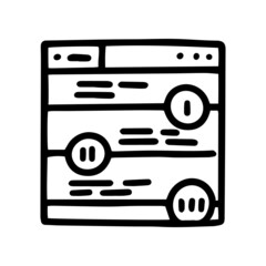 line vector doodle simple icon landing page