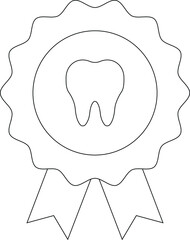 dental certificate  and medal