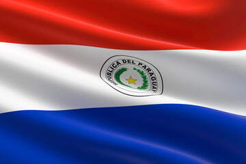 Fototapeta premium Flag of Paraguay