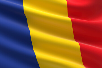 Obraz premium Flag of Romania