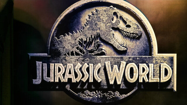 Osaka,Japan - June 17,2020 :Jurassic WORLD sign in Jurassic Park Section Universal Studios Japan.
