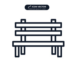 bench icon symbol template for graphic and web design collection logo vector illustration