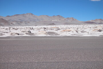 Unique pumice stone field in the world in northwestern Argentina