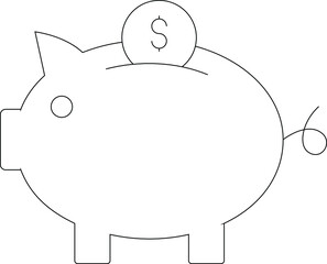 finance piggy bank and money