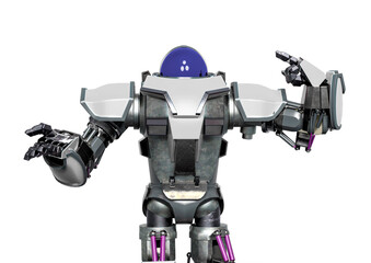 Fototapeta premium giant robot is thinking about