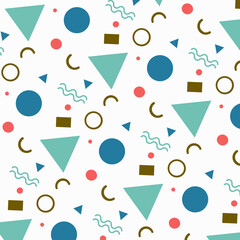 Colorful seamless geometric pattern design. Modern art. Abstract background.