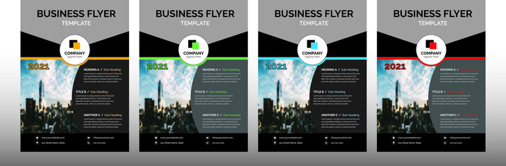 modern design template for poster flyer brochure cover. Graphic design layout with graphic elements and space for photo.