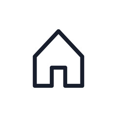 House black line icon. Popular media element. Home, real estate symbol