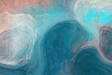 abstract background with color and water, fluid art