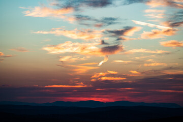 colorful sunset sky nature background