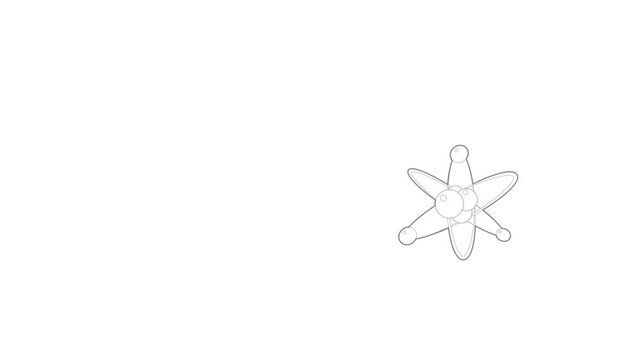 Molecules icon animation best outline object on white background