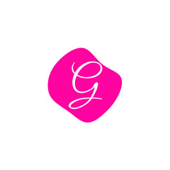 Obraz premium Simple romantic modern abstract lettering sign creative design symbol logo