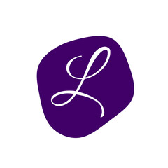 Simple romantic modern abstract lettering sign creative design symbol logo