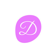 Simple romantic modern abstract lettering sign creative design symbol logo