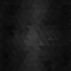 Fototapeta premium Abstract. Polygon triangle black background, light and shadow .Vector