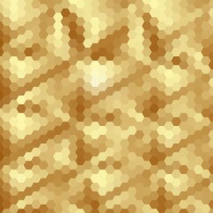 gold vector abstract background. hexagon design. polygonal style. eps 10