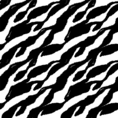 Animal seamless pattern. Print leopard, cheetah or panthe. Repeated black pattern on white background. Repeating patern. Texture printing. Abstract printed. Fashion style for design prints. Vector  © Omeris