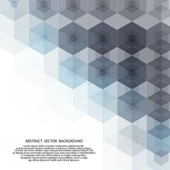Fototapeta premium Gray hexagon background. Abstract vector illustration. Design element. eps 10