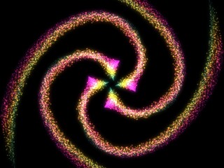 Spiral star background with glowing circles