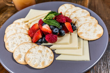 fruit and cheese plate