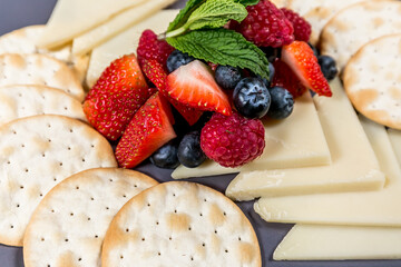 fruit and cheese plate