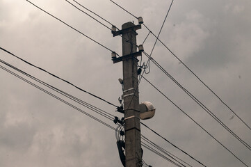 pole with wires