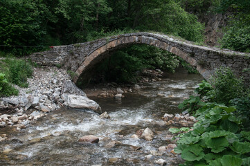 Fototapeta na wymiar Old stone bridge