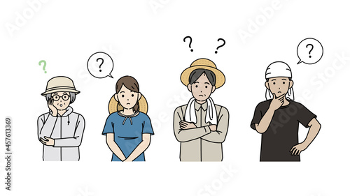 農業 農家 考える 疑問 男女 イラスト素材 Adult Poster Adu Senryu