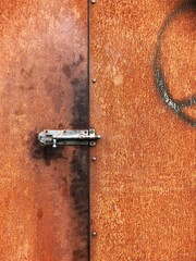 old rusty door with lock