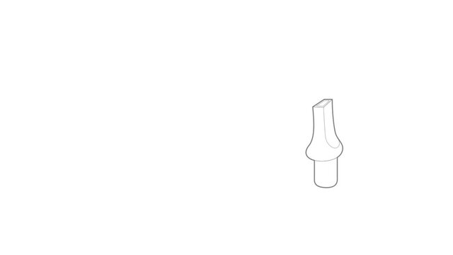 Mouthpiece icon animation best outline object on white background