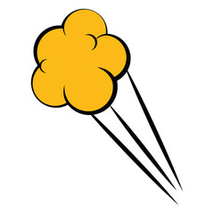 Isolated colored cloud comic expression