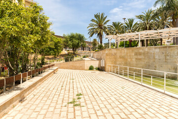 Fototapeta premium Walking Around the City and its Urban Parks In Comiso, Province of Ragusa, Sicily, Italy.