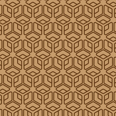 Brown seamless shape concept abstract lines geometric background vector