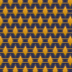 Seamless background rhomb yellow abstract concept vector