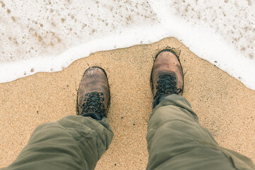 Fototapeta premium boot on the beach