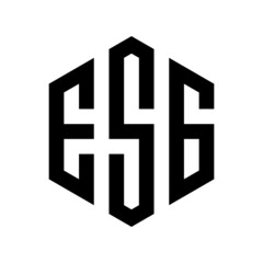 ESG Initial three letter logo hexagon