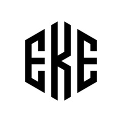 EKE Initial three letter logo hexagon