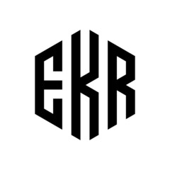 Obraz premium EKR Initial three letter logo hexagon