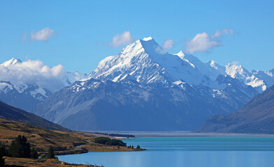 Mt Cook on Pukaki Lake - New Zealand