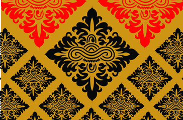 Indonesian geometric batik motifs with Balinese flower patterns, exclusive and classic, are suitable for various purposes. EPS VECTOR 10