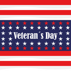 Happy veterans day card Flag of United States