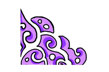 Purple Ornament Border