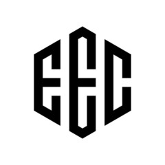 EEC Initial three letter logo hexagon