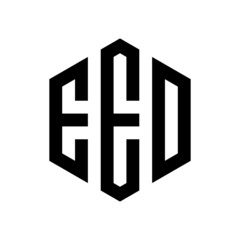 EED Initial three letter logo hexagon