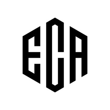 ECA Initial three letter logo hexagon